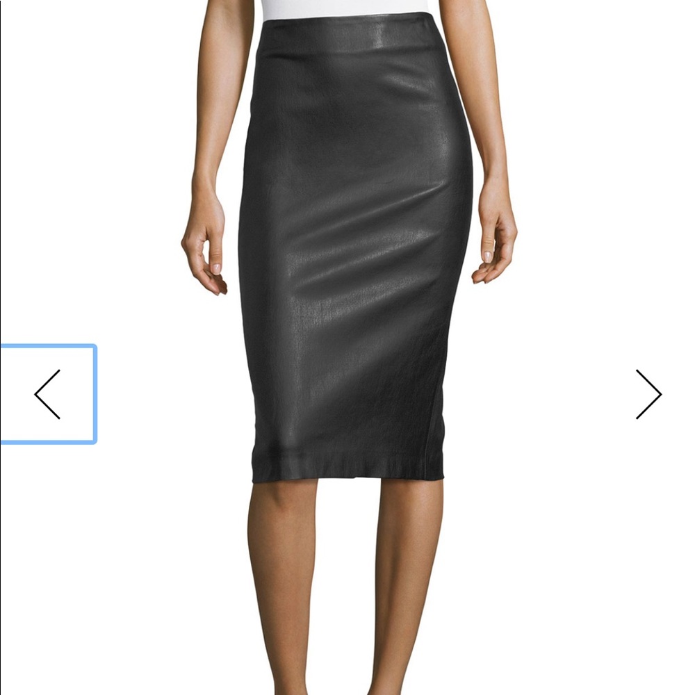 Italian Leather Skirt - Picture 2 of 10